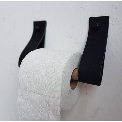 Toiletrolhouder leer