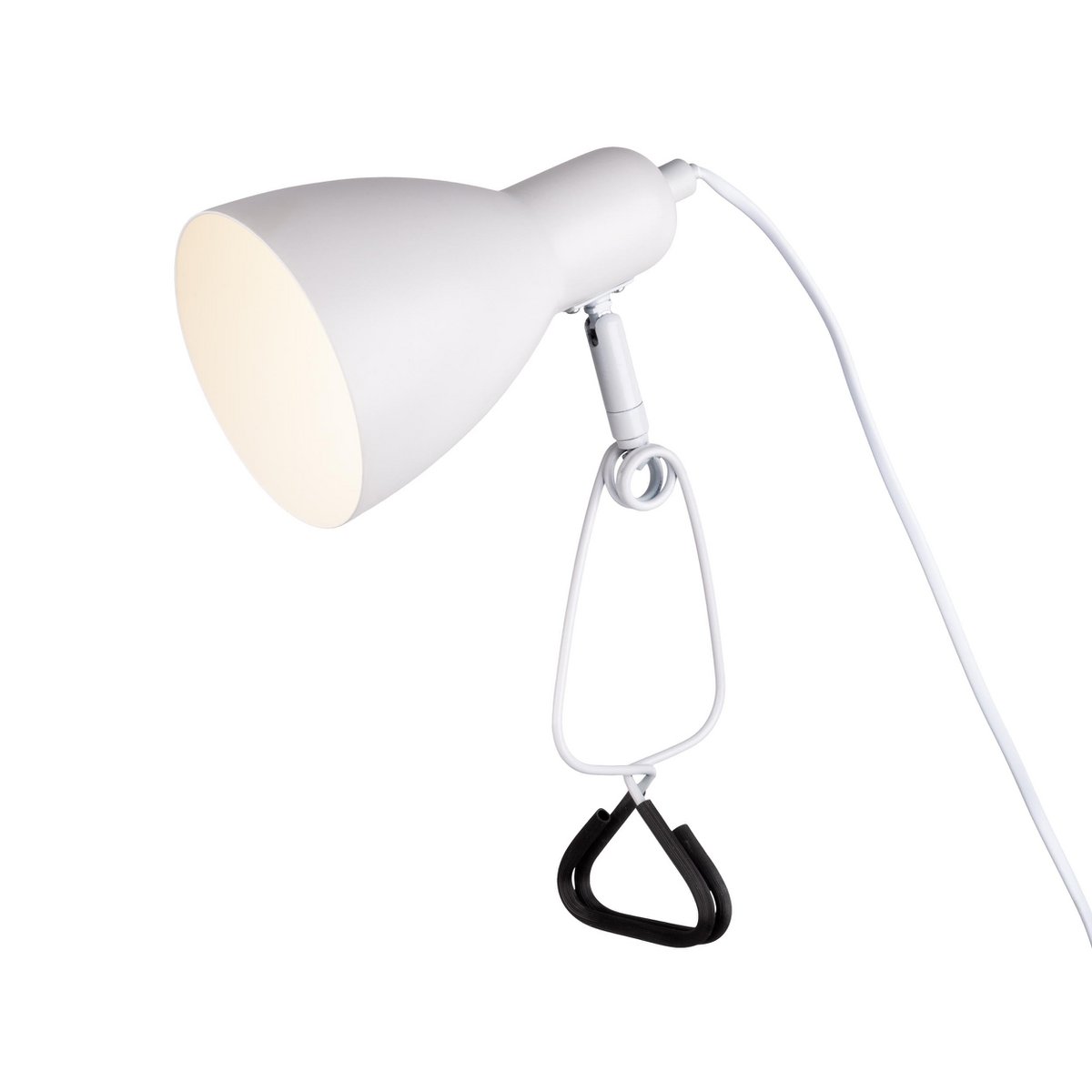 Klemtafellamp Mara 28 cm mat wit metaal E14