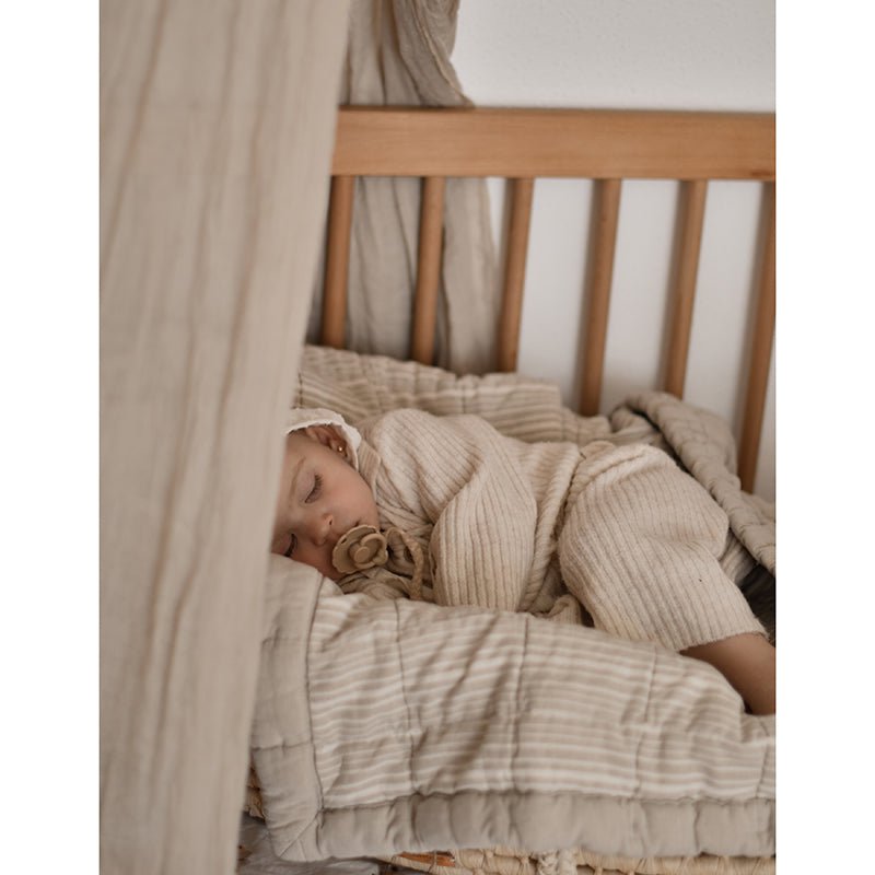 Babyrustdeken 87x100 cm katoen beige goud