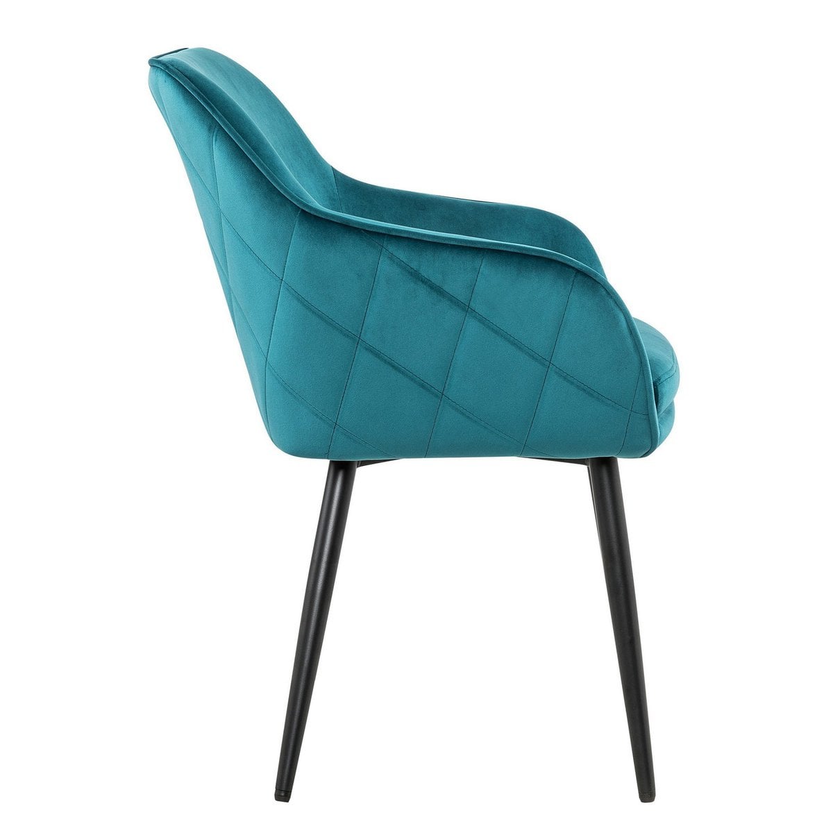 Dining chair turquoise velvet