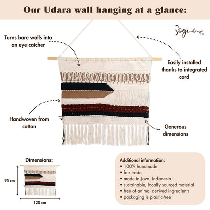 Grote Macrame Muurhangen Udara 120x95 Cm Boho Wanddecor