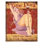 Text Sign 20x25 cm Red Beige Iron Wall Plaque