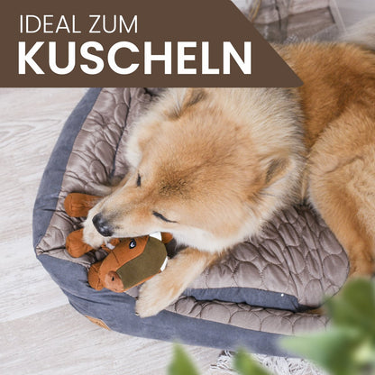Hondenspeelgoed Buffalo Billie 18x24 cm bruin met pieper