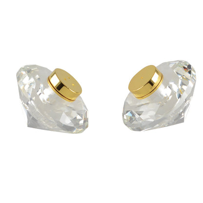 Zout en peperstel 7 cm kristal goud