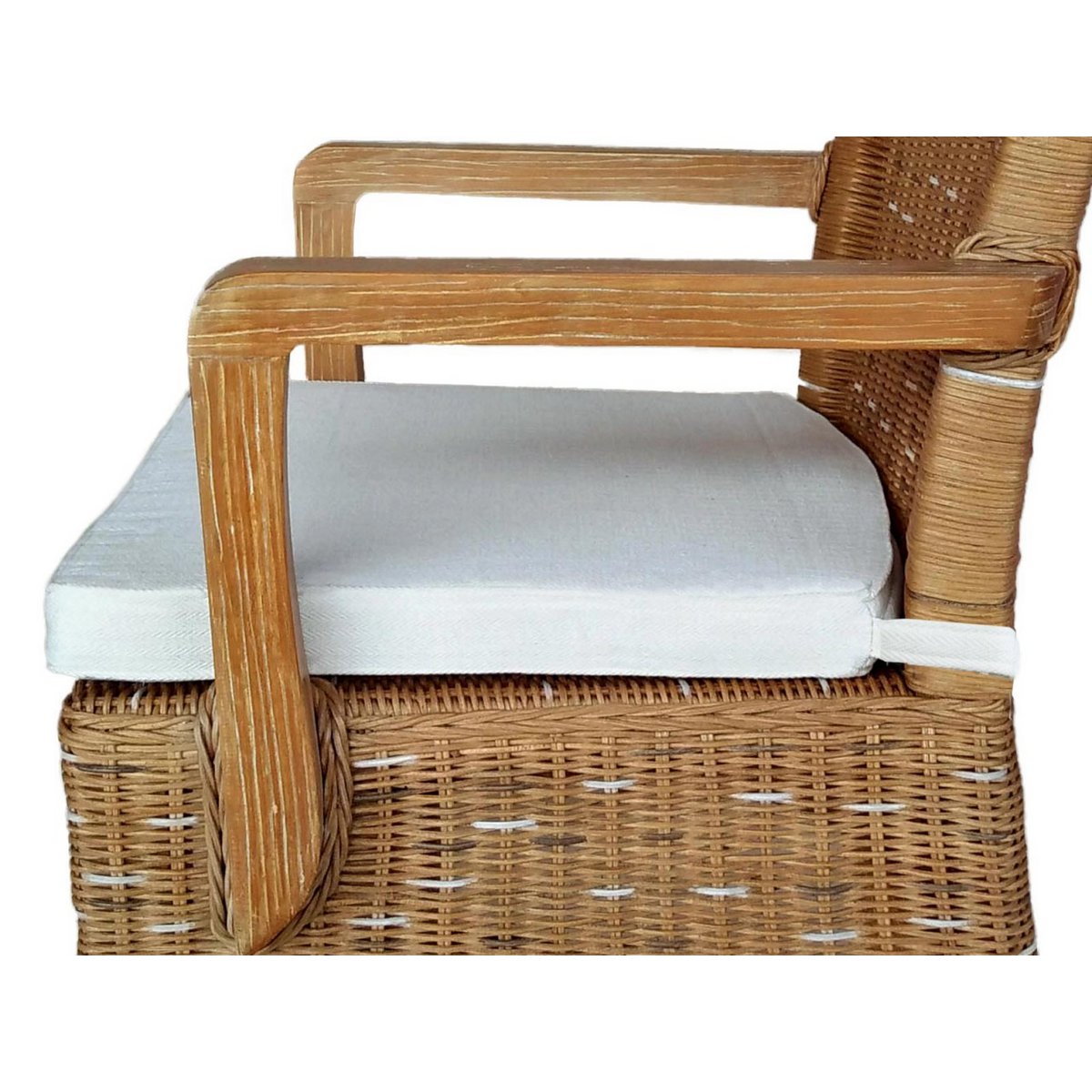 Eetkamerstoelen Met Armleuningen Rattan Capuccino 2 Stuks
