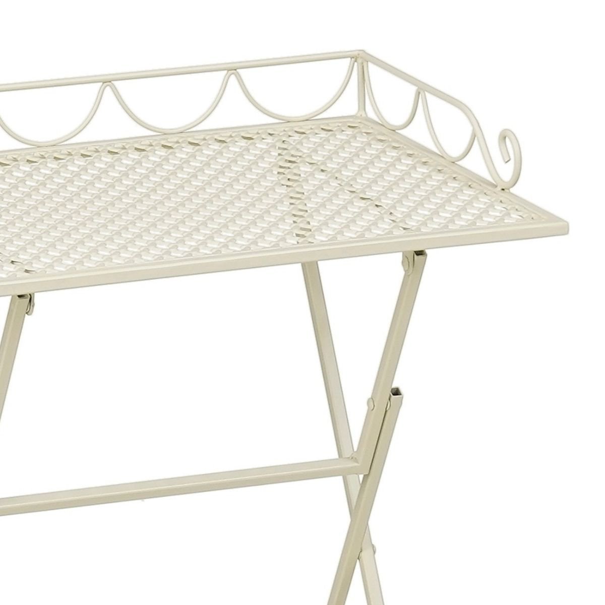 Buitentafel inklapbaar 50x38x68 cm ijzer gebroken wit