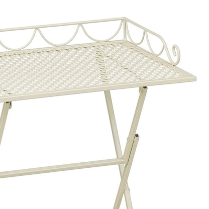 Buitentafel inklapbaar 50x38x68 cm ijzer gebroken wit
