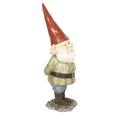 Kabouter beeld 22x13x40 cm groen polyresin