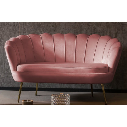 Rose velvet shell sofa