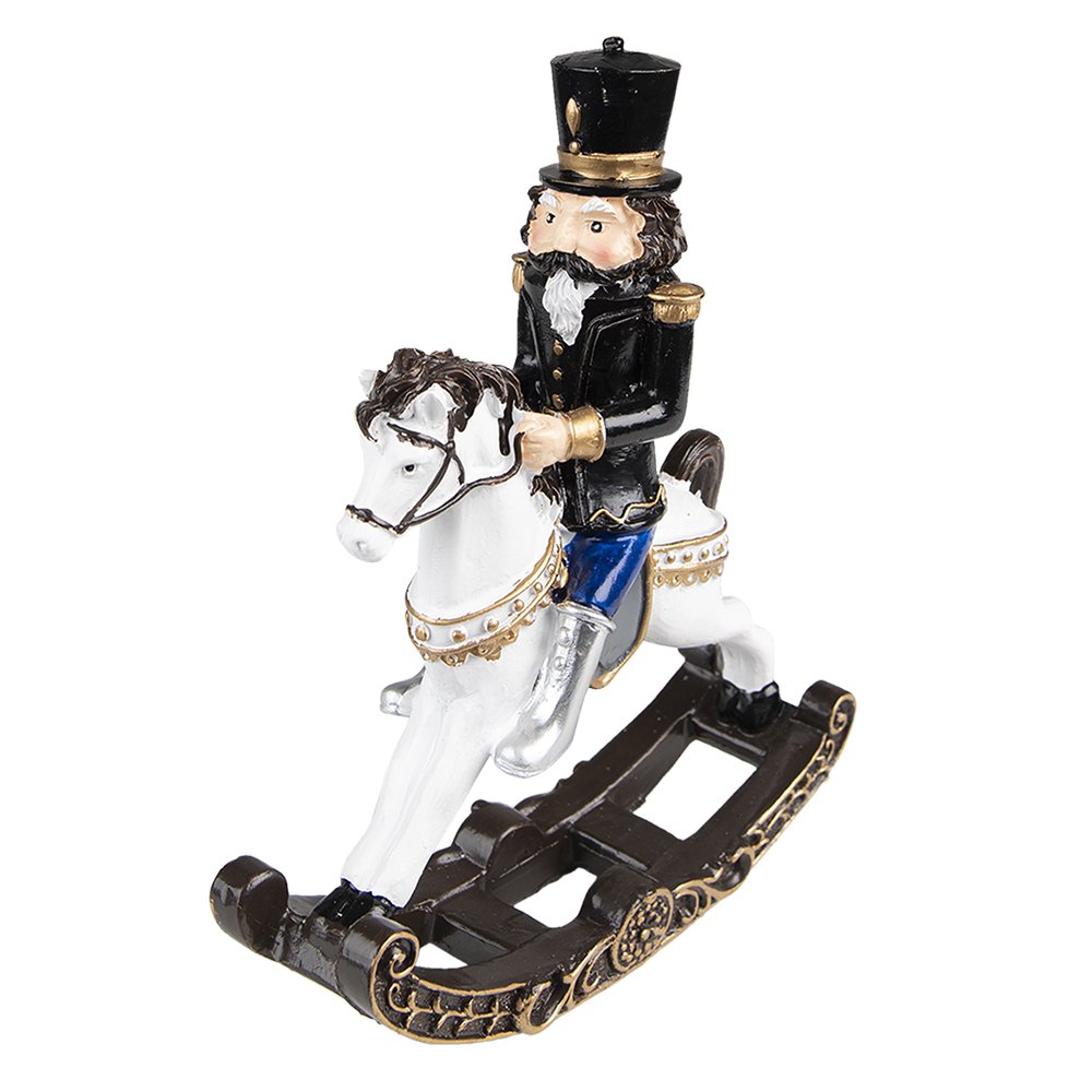 Christmas Decoration Nutcracker 18 cm Black Plastic