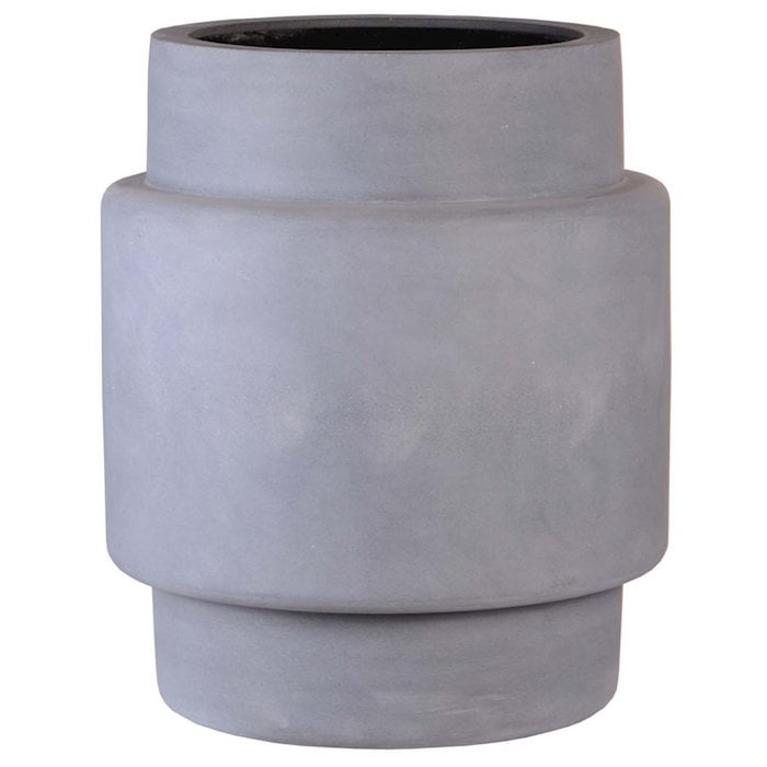 Plantenpot fiberstone grijs