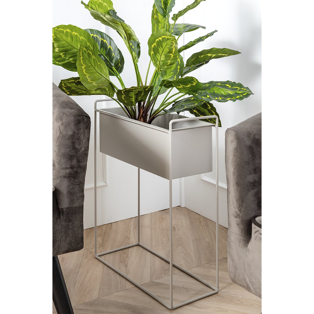 Plantenpotten set 3 stuks donkergrijs ijzer