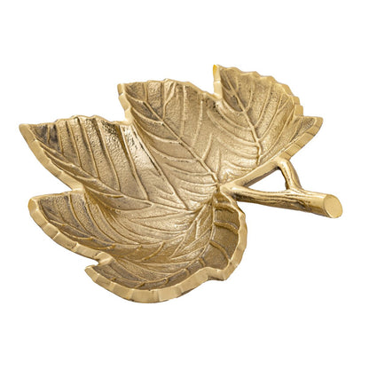 Decoratieve schaal aluminium 23x21x5 cm goud zilver
