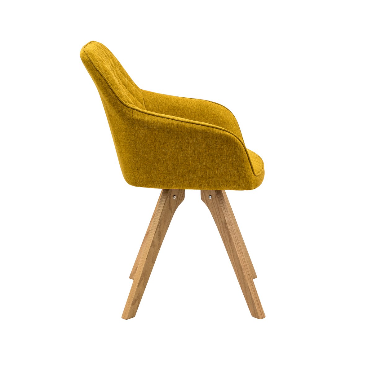 Eettafel 180x90 cm met 4 stoelen geel wit