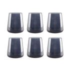 Waterglazen 6 stuks zwart 9x9x10 cm
