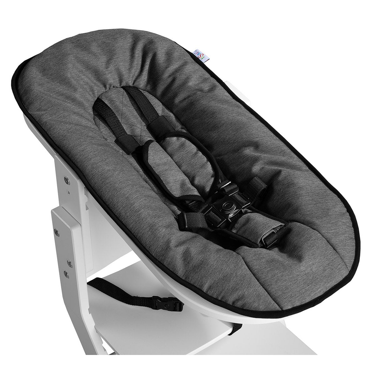 tiSsi® baby opzetstuk beuken WIT - hoes antraciet voor kinderstoel