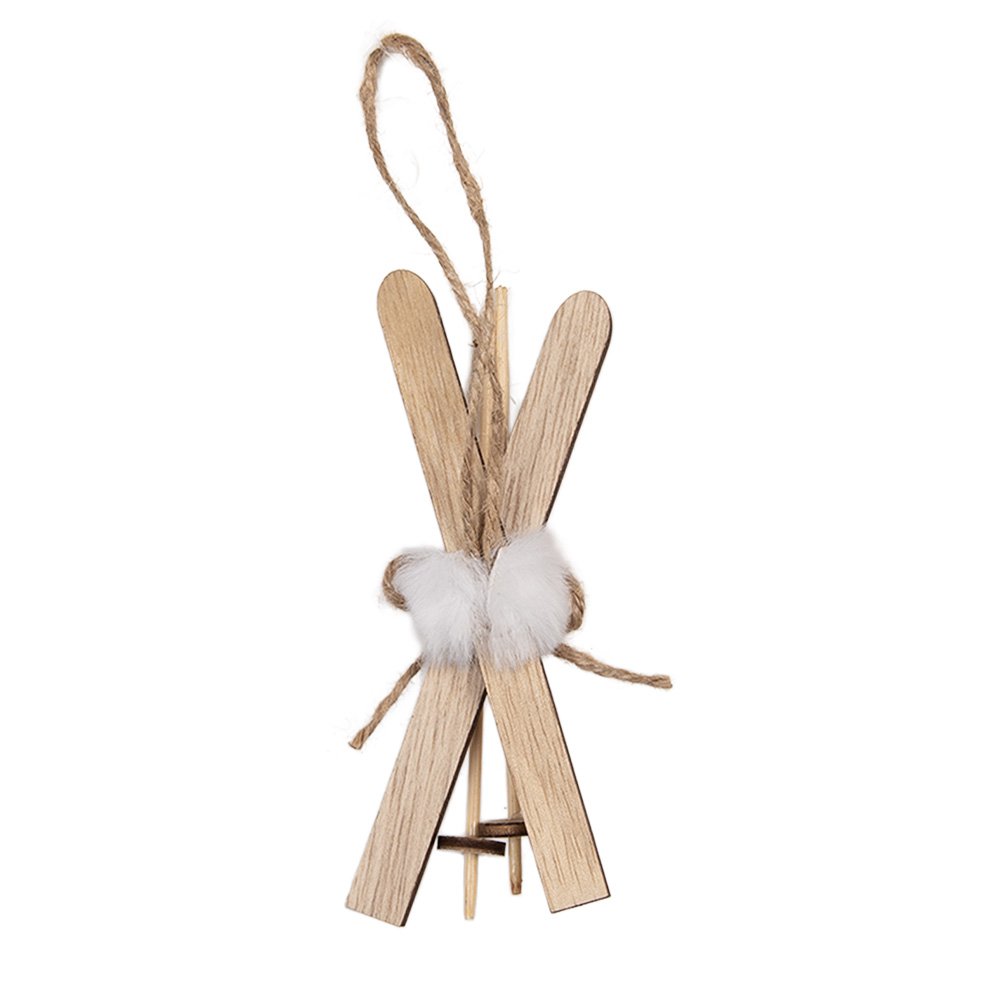 Kersthanger hout bruin ski
