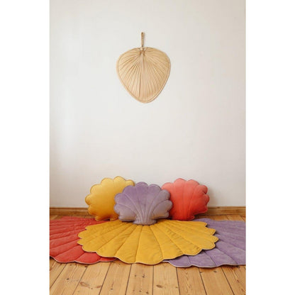 Schelpkussen fluweel paars 60x53 cm