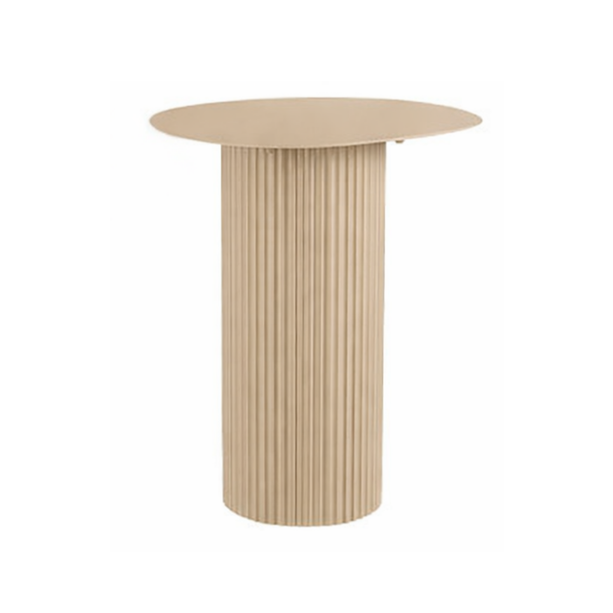 Bijzettafel set ijzer lichtbruin 3 stuks