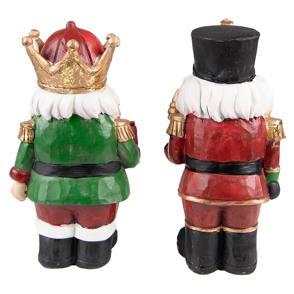 Beeld Notenkraker 21 cm Rood Groen Kunststof Kerstdecoratie