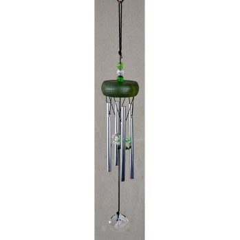 Windgong, Nature’s Melody, Gem Tunes met Kristal, Groen, GTC11GR ca 27cm