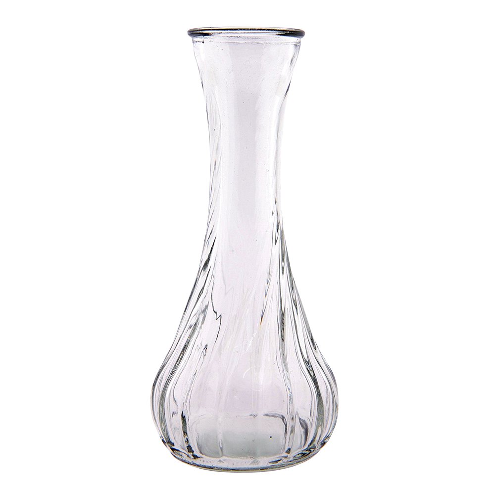 Vaas Ø 6x15 cm glas transparant