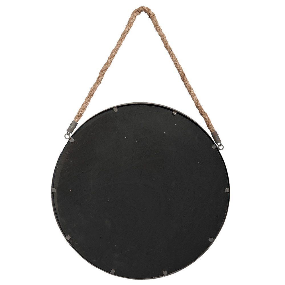 Spiegel rond Ø 47 cm grijs ijzer