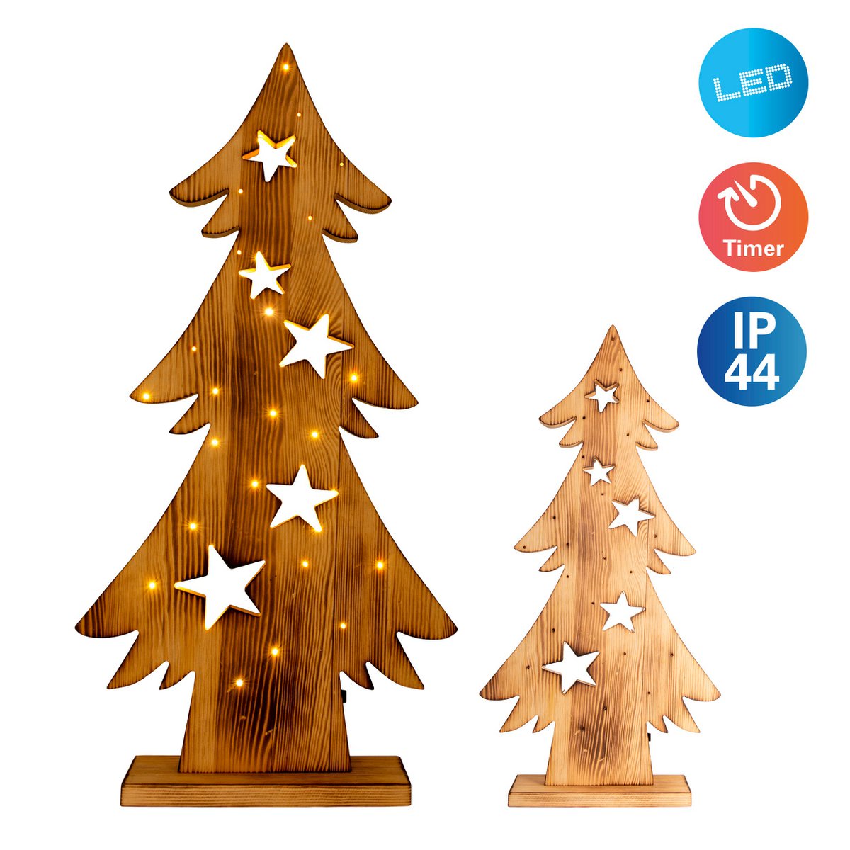Led Houten Spar Van Dennenhout 70 Cm Buiten Kerstdecoratie