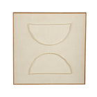 Wanddecoratie 60x60x3.5 cm beige polyester