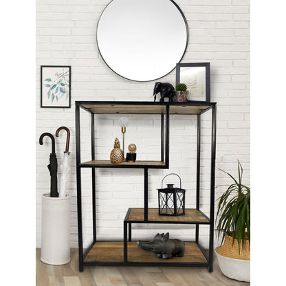 Staande Boekenplank Scheidingswand Liverpool Metalen Zwart