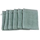 Washandje 16x22 cm zeegroen katoen