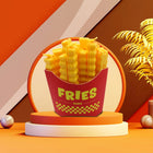 Mad Monkey sluitclips "Pommes" 3.2x9.5x11.7 cm