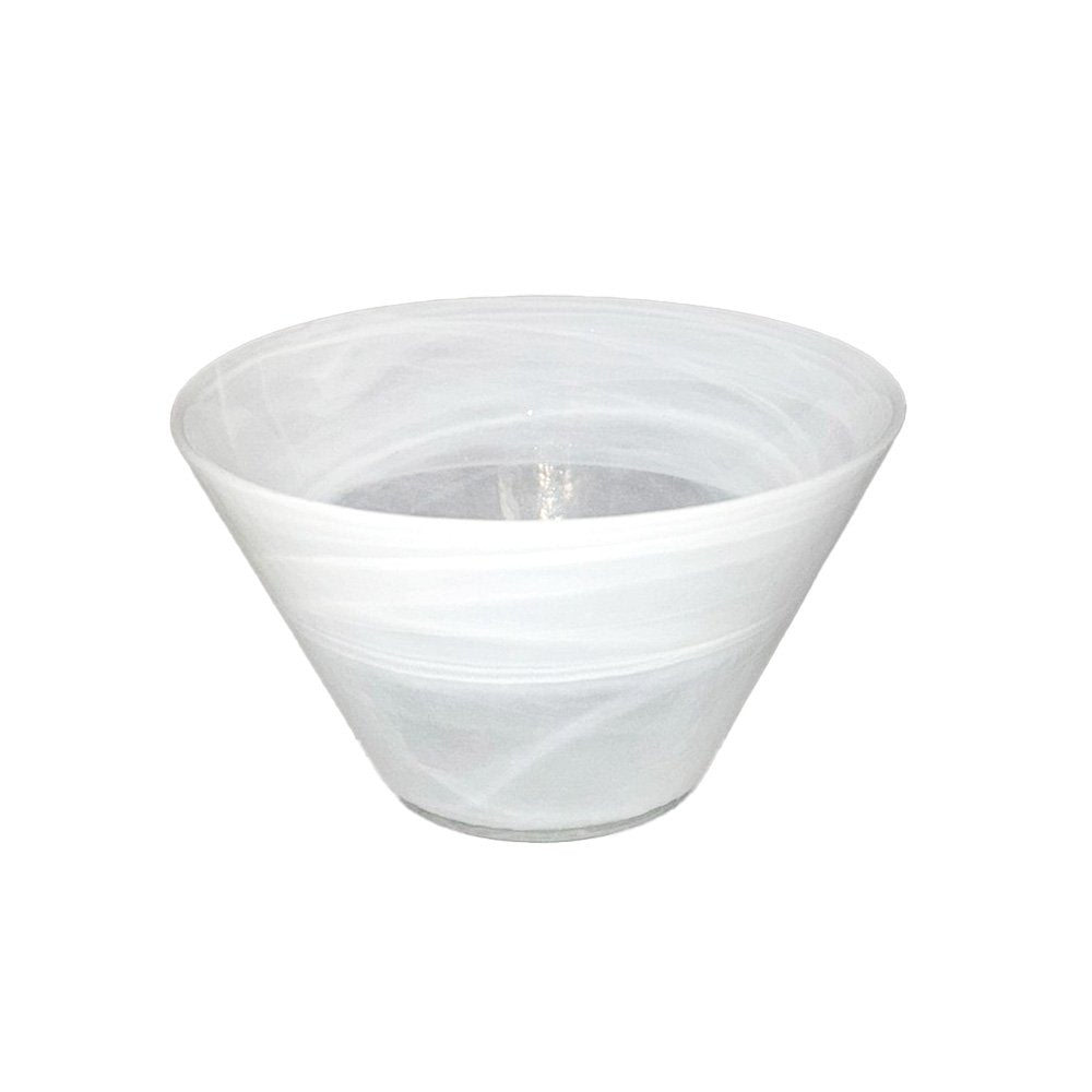 Kom glas wit 14x14x8 cm