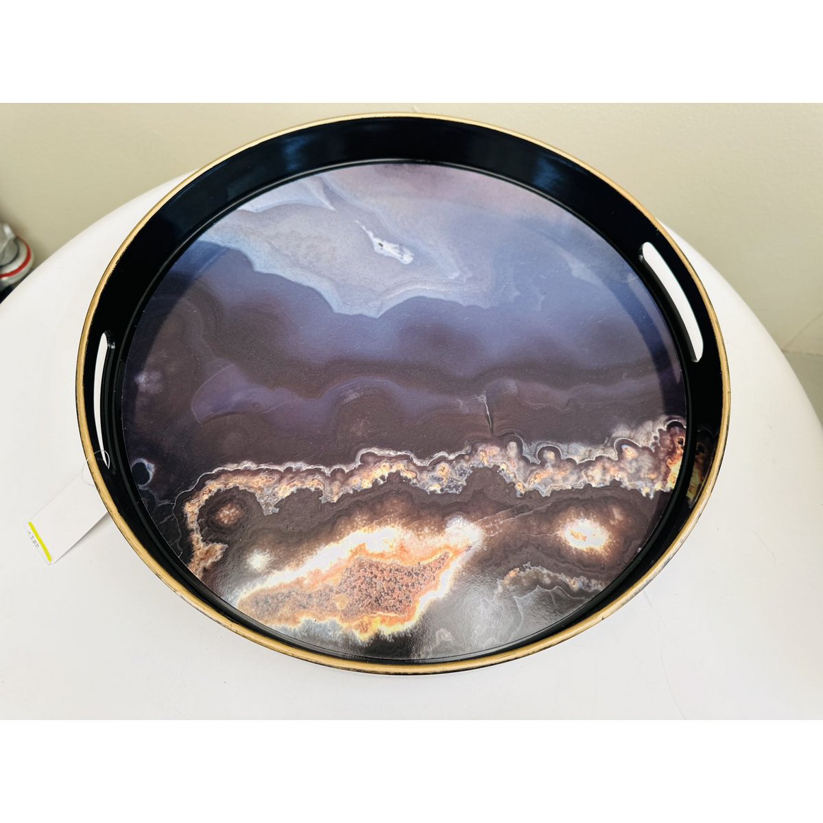 Marmeren woondecoratieset met vaas en kandelaar
