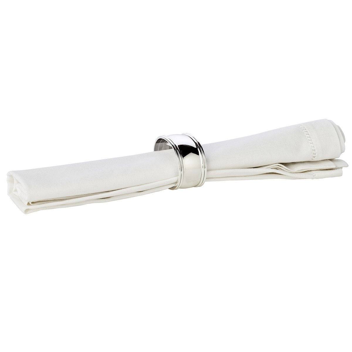 Servetringen 6 stuks zilver