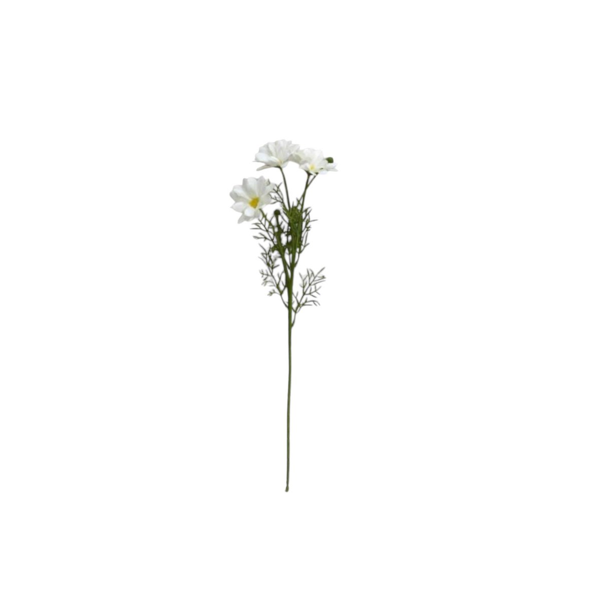 Kunstbloem chrysant 52 cm wit