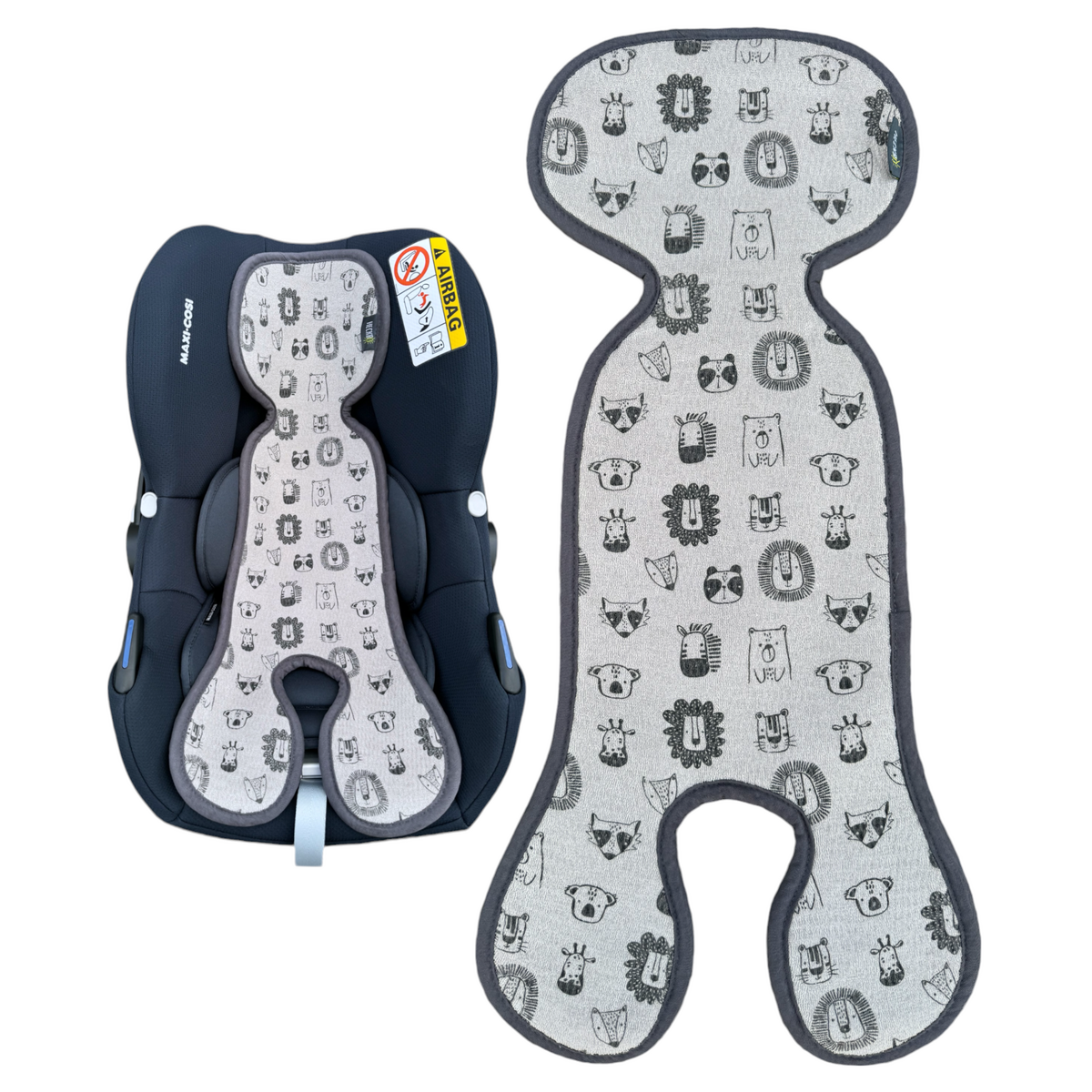 Autostoelhoes baby 0-12 maanden katoen 3D honingraat