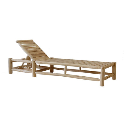 Teak ligbank binnen buiten