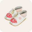 Babyslofjes leer roze flamingo