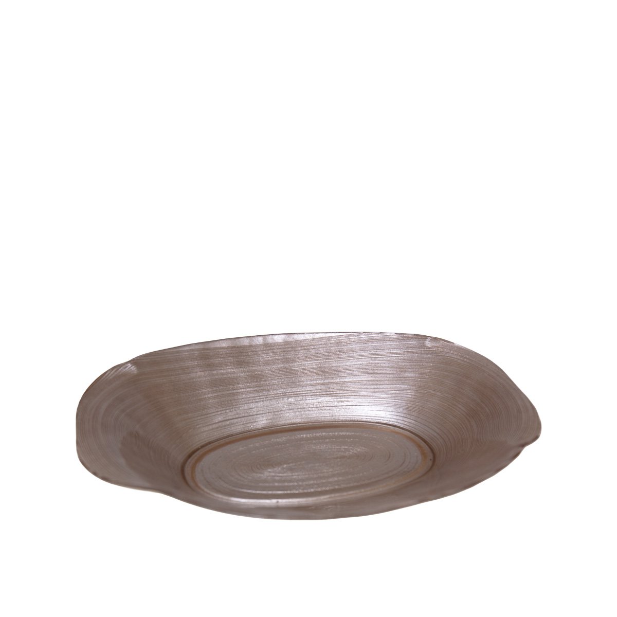 Ovale cup 19x25x5 cm beige glas