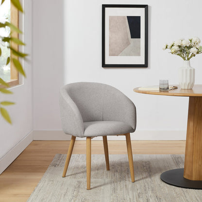 Fauteuilset 2 stuks structuurstof taupe