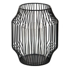Windlicht Ø 23x28 cm zwart metaal
