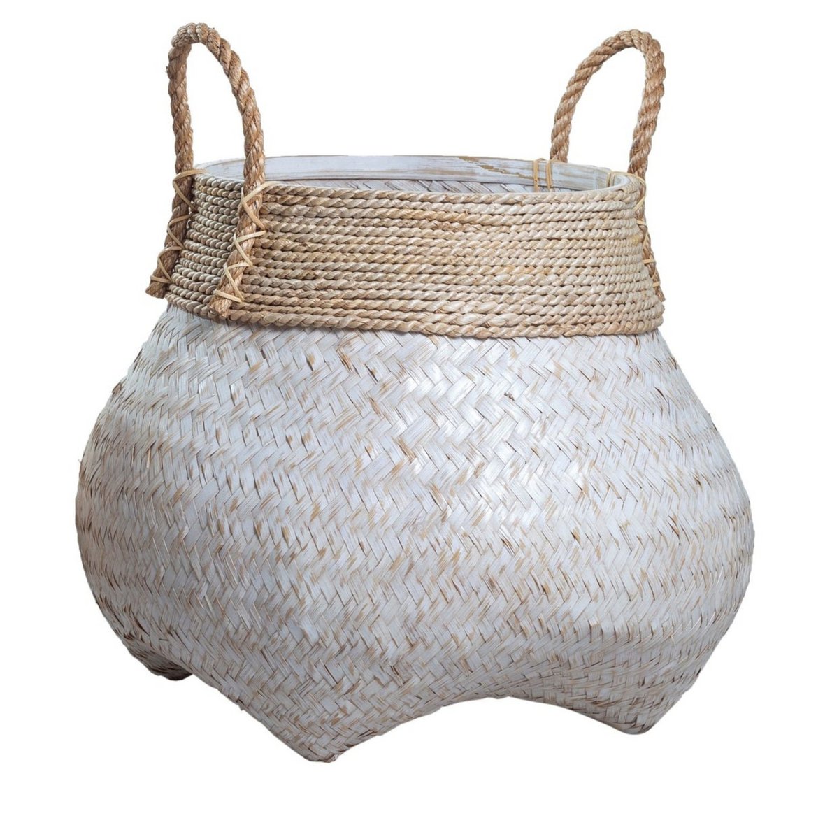 Bamboe mand wasmand plantenmand 38 48 58 cm