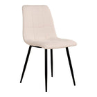 Middelfart Dining Chair White Bouclé With Black Legs Set of 2