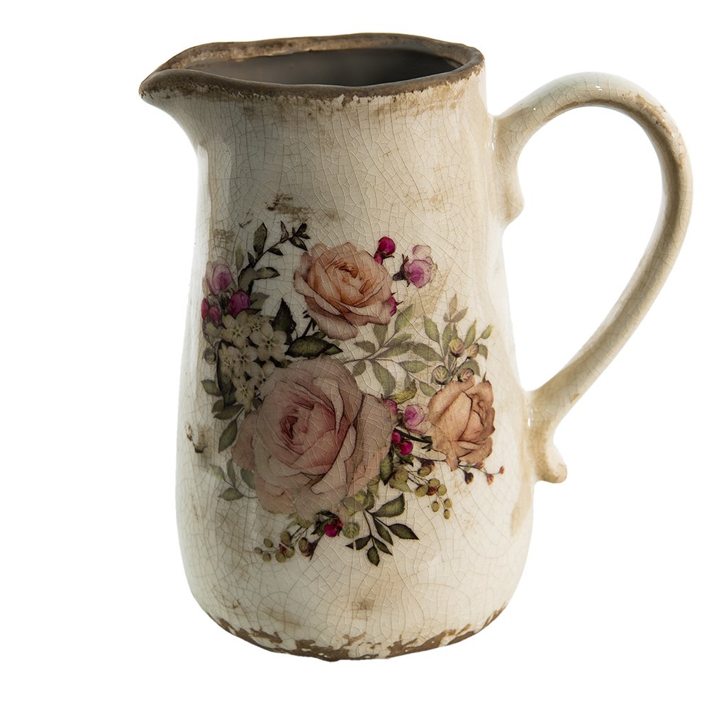 Waterkan keramiek 1500 ml roze beige