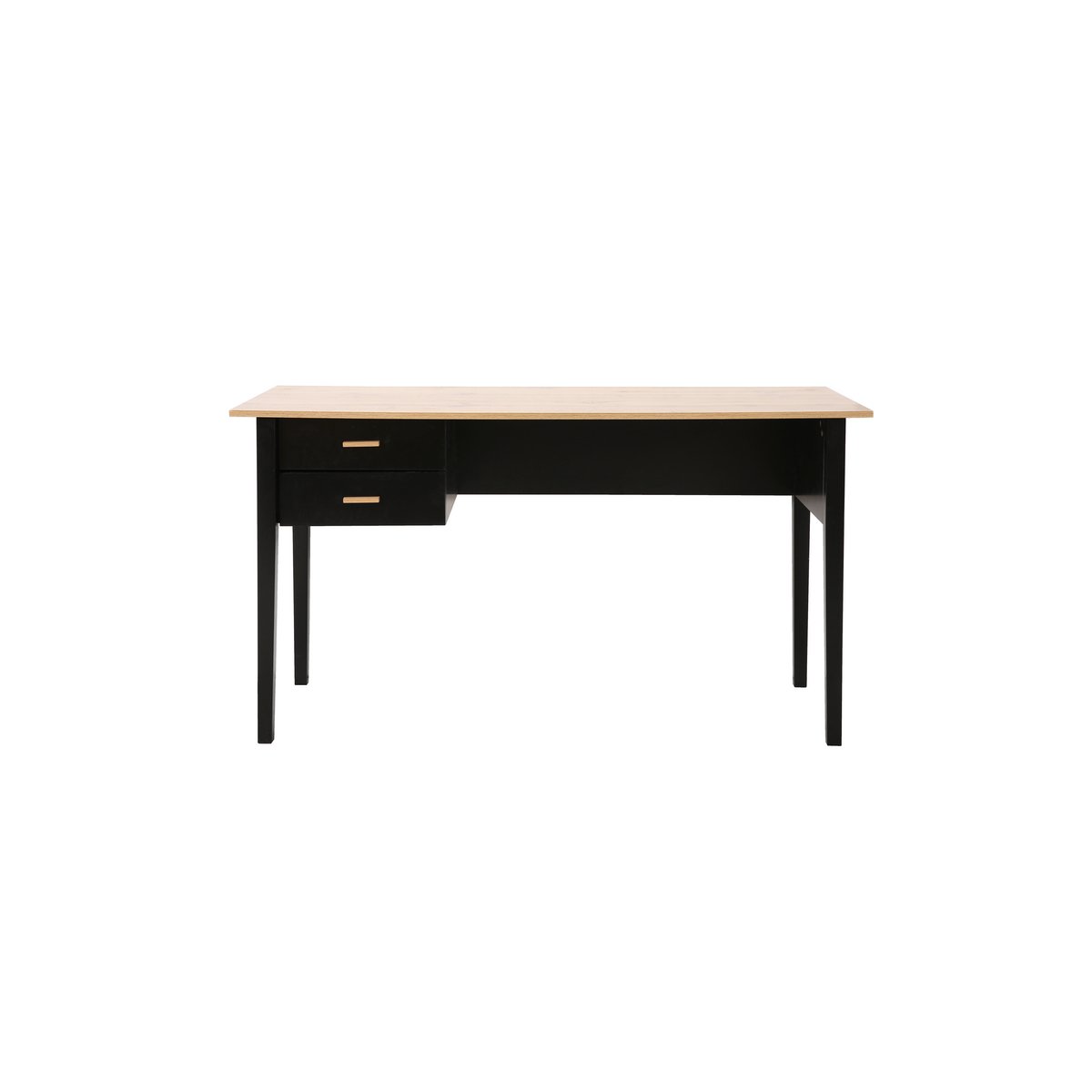 Schrijftafel 140x60x75 cm bruin zwart MDF hout
