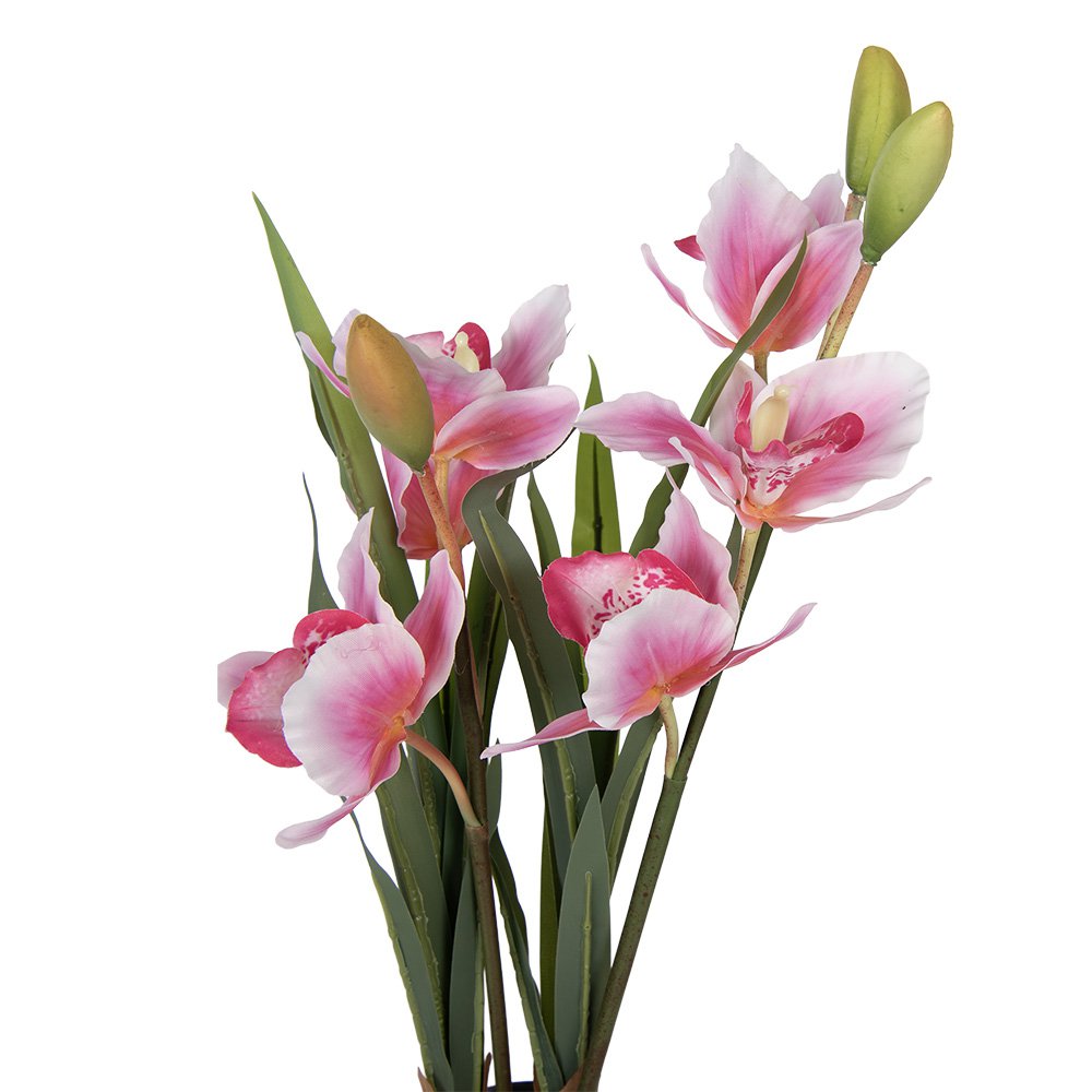 Kunstplant 55 cm roze kunststof