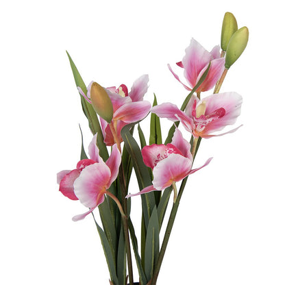 Kunstplant 55 cm roze kunststof