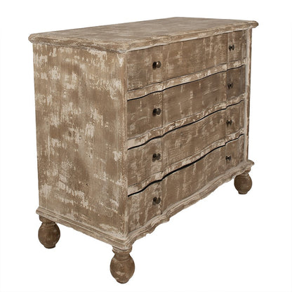 Dressoir 100x45x85 cm bruin hout ladekast