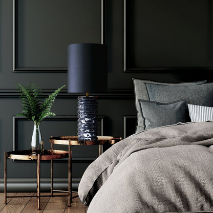 Table lamp marble/cotton black